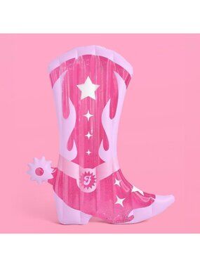 Glitter Cowgirl Boot Pool Float | Last Rodeo Bachelorette Decor, Western Party
